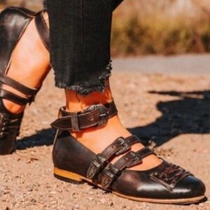 Freebird Bentley NEW Mary Janes buckle flat moto shoes 11 NWOB real leather ❤️
